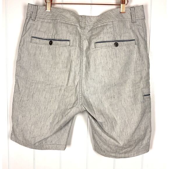 Carbon 2 Cobalt Panache Shorts Linen Blend 33" waist Light Blue Casual Cargo - Picture 4 of 5